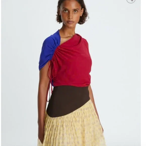 NEW Tory Burch Dandelion chiffon, silk organza gown, XS, GD1186 - Picture 2 of 14